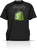 A black t-shirt with the shopify logo